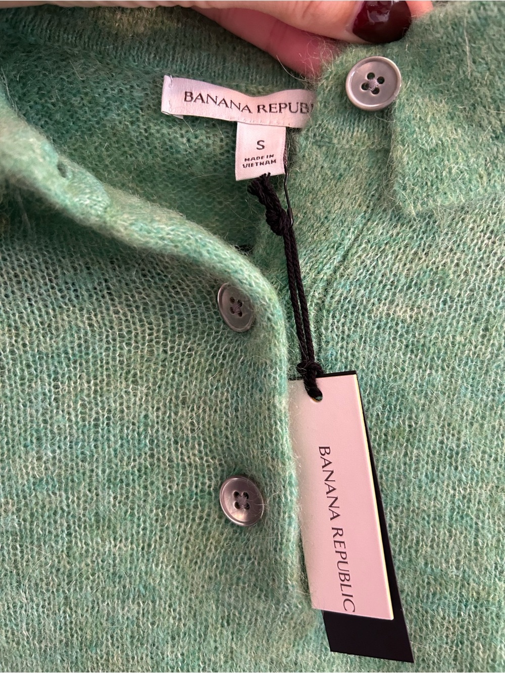 Banana Republic ITALIAN ALPACA-BLEND SWEATER POLO green - Picture 7 of 10